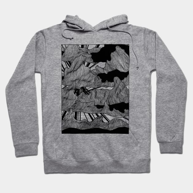 Clouds - patterns, hand drawn, drawings of the sky Hoodie by Inspirational Koi Fish